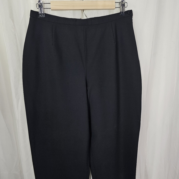 Giorgio Armani Le Collezioni Black Virgin Wool Stretch Trouser Size 8 - Picture 2 of 7